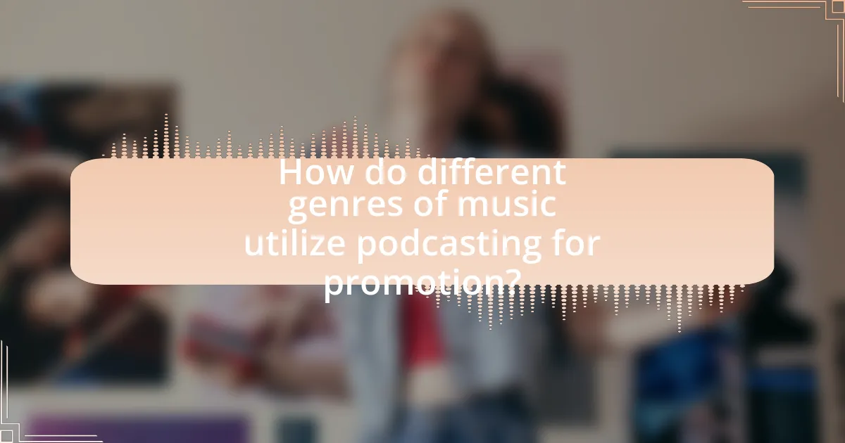 How do different genres of music utilize podcasting for promotion?