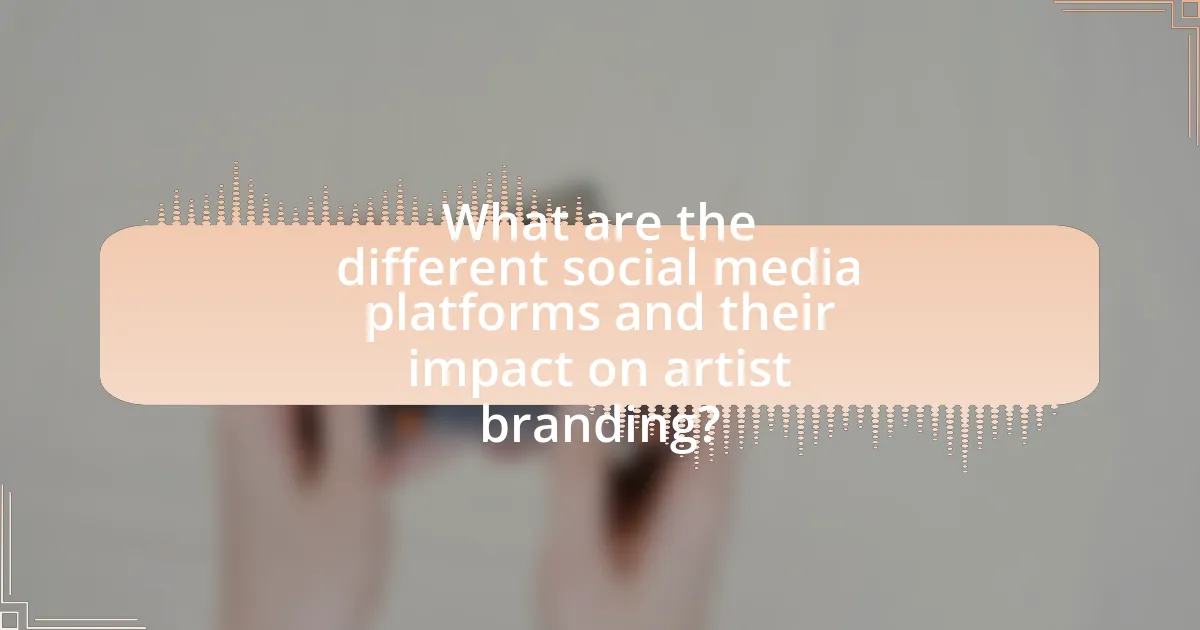 What are the different social media platforms and their impact on artist branding?