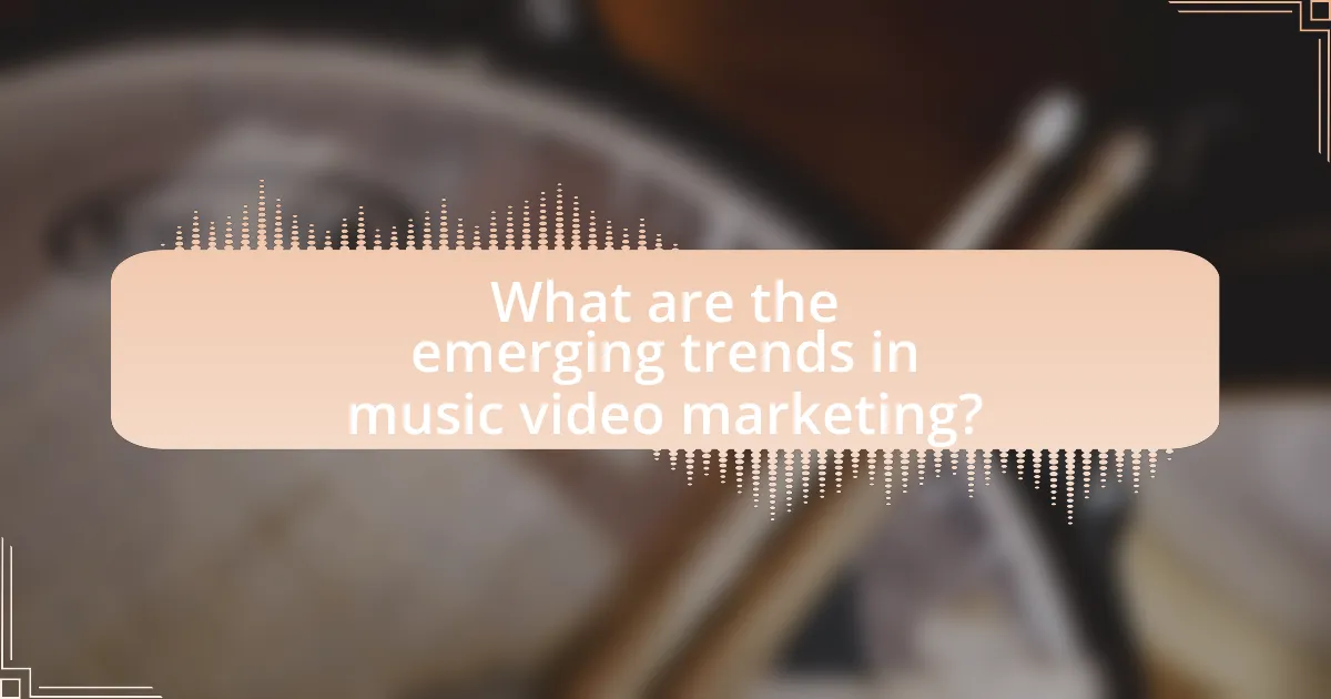 What are the emerging trends in music video marketing?