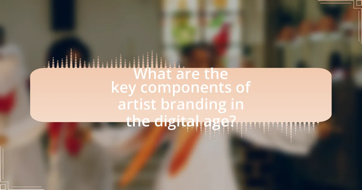 What are the key components of artist branding in the digital age?