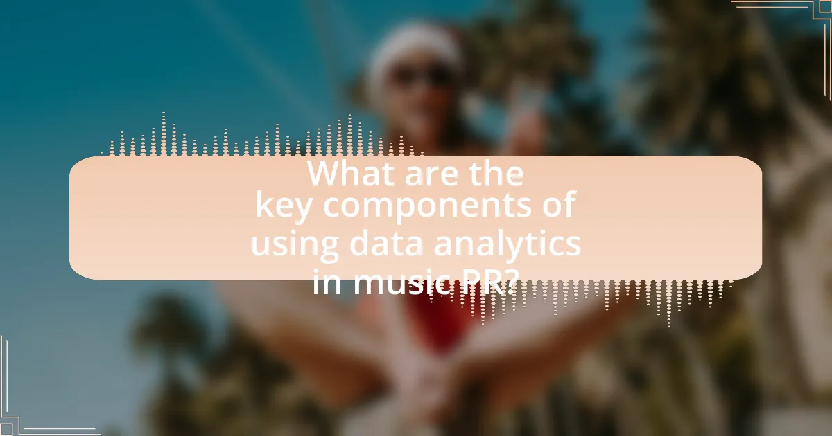 What are the key components of using data analytics in music PR?