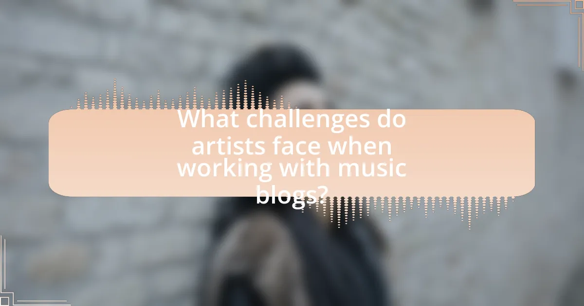 What challenges do artists face when working with music blogs?