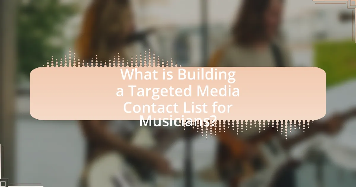 What is Building a Targeted Media Contact List for Musicians?
