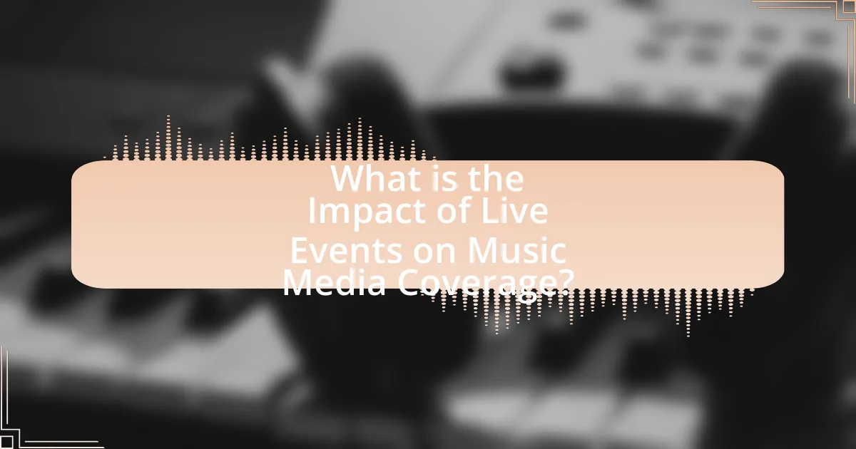What is the Impact of Live Events on Music Media Coverage?