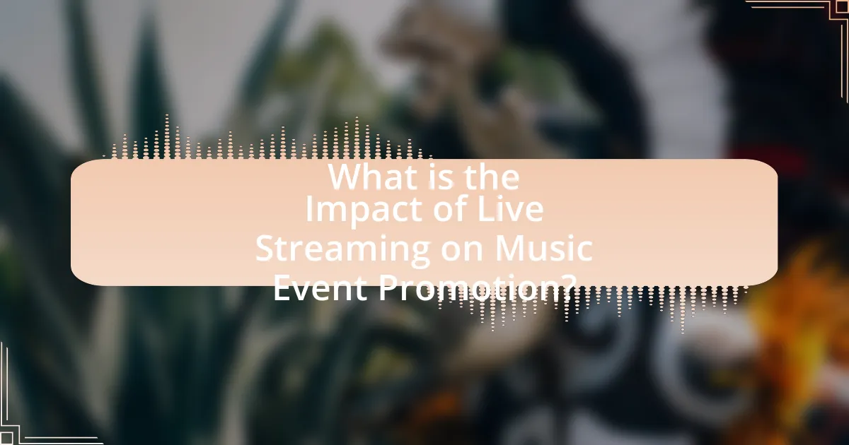 What is the Impact of Live Streaming on Music Event Promotion?