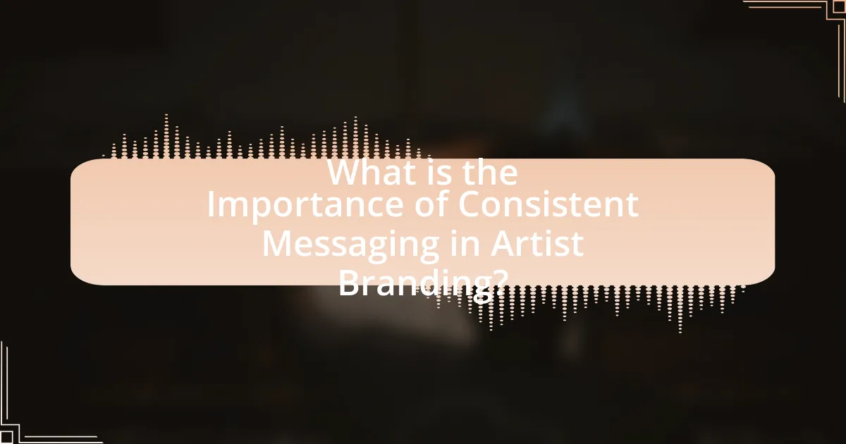 What is the Importance of Consistent Messaging in Artist Branding?