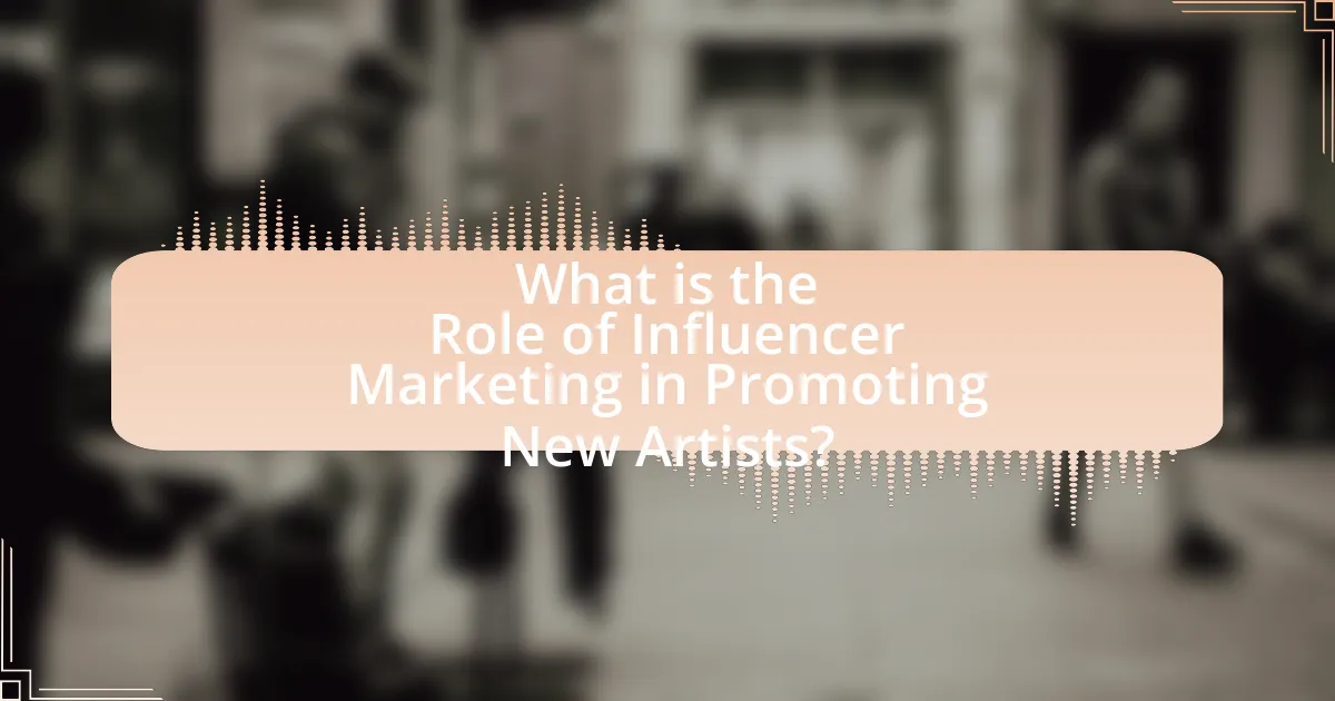What is the Role of Influencer Marketing in Promoting New Artists?
