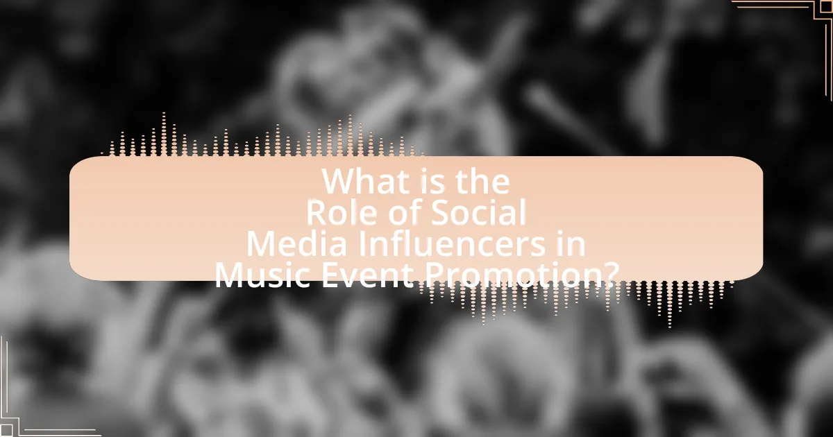 What is the Role of Social Media Influencers in Music Event Promotion?