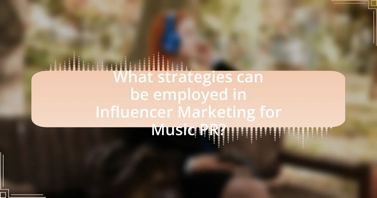 What strategies can be employed in Influencer Marketing for Music PR?