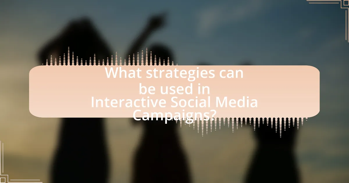 What strategies can be used in Interactive Social Media Campaigns?