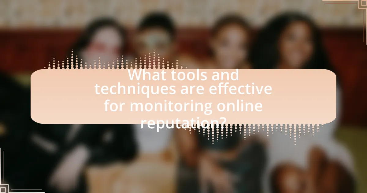 What tools and techniques are effective for monitoring online reputation?